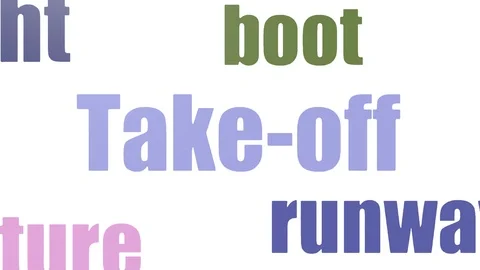 Take Off Tagcloud Animated Isolated Video stock 103653987