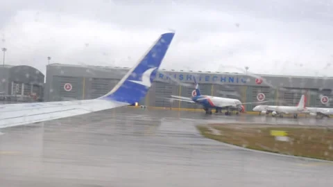 Take off, take off from the runway Stock Footage 221190940