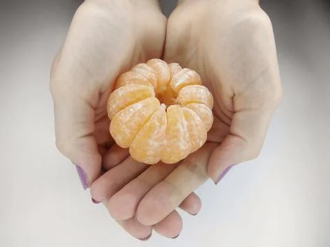 Take the tangerine. Foto stock