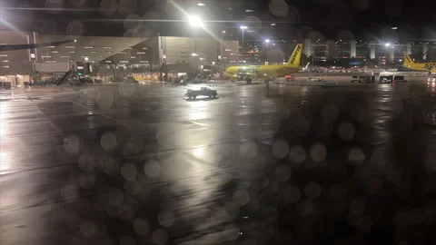 Take off time lapse in the Rain Stock Footage 238665573