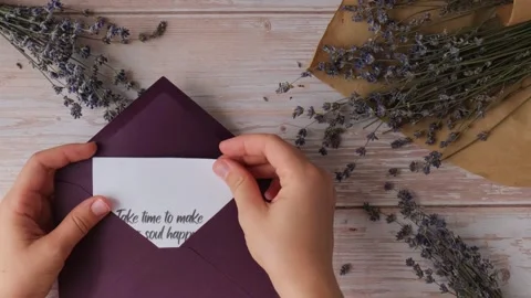 TAKE TIME TO MAKE YOUR SOUL HAPPY text on supportive message paper note reminder 스톡 동영상 266112738
