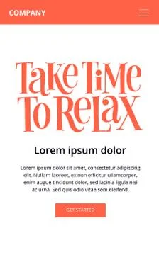 Take time to relax Stock Illustration