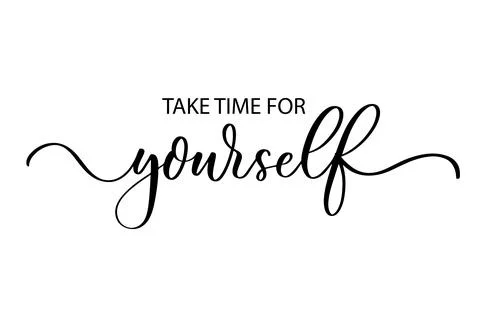 Take time for yourself - Cute hand drawn nursery poster with lettering in sca Stock Illustration