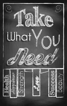 Take what you need Stock Illustration