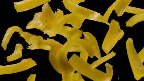 Take off up yellow pepper Stock Footage 107631302
