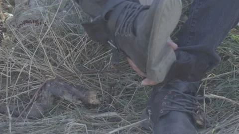 Take your shoes off Stock Footage 137643467