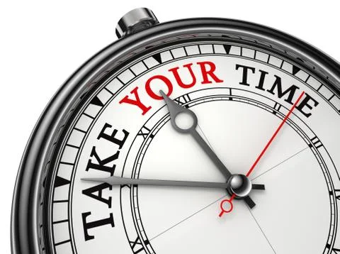 Take your time concept clock Stock Illustration