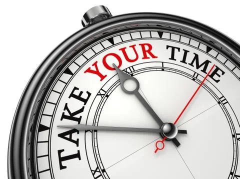 Take your time concept clock Stock Illustration