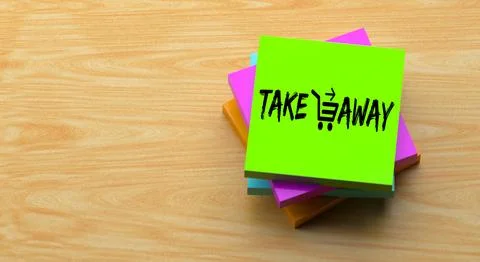 Takeaway banner Stock Illustration