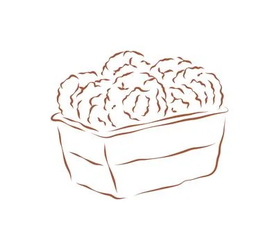 A Takeaway Box Of Crispy Fried Falafel Or Cheese Balls Vector Illustration Stock Illustration