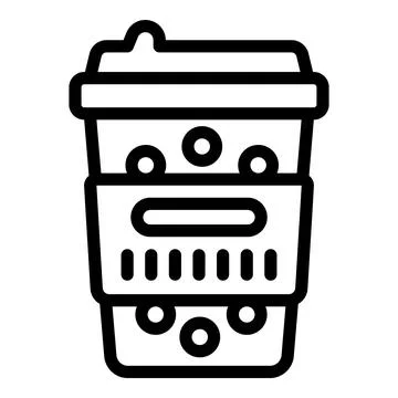 Takeaway bubble tea icon outline vector. Asian mixed beverage Stock Illustration