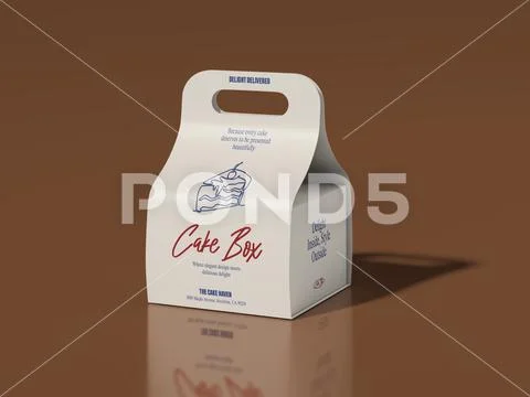 Takeaway Cake Box Mockup PSD Template