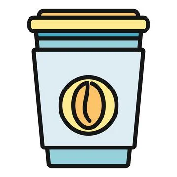 Takeaway coffee cup icon representing morning caffeine Stock Illustration