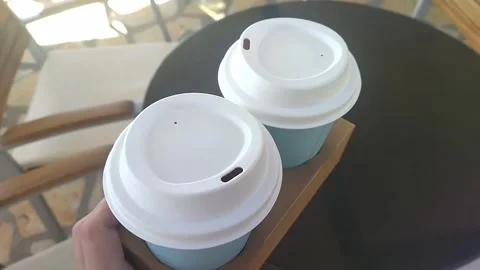 Takeaway coffee Video stock 308060373