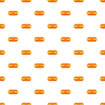 Takeaway food box pattern for fast delivery background Illustrazione stock
