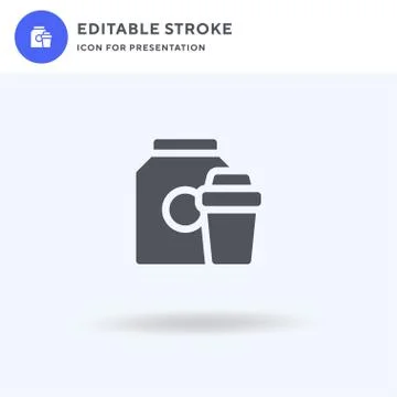 Takeaway icon vector, filled flat sign, solid pictogram isolated on white, logo 스톡 일러스트