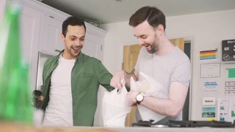 Takeaway in Kitchen Stock Footage 76878775