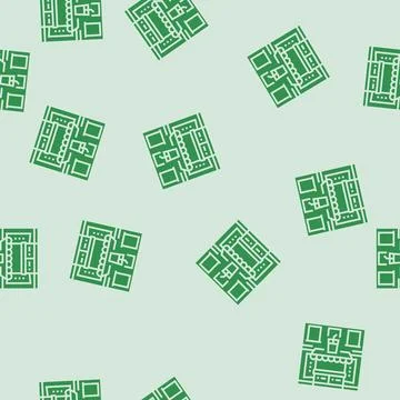 Takeaway store glyph seamless pattern Stock Illustration