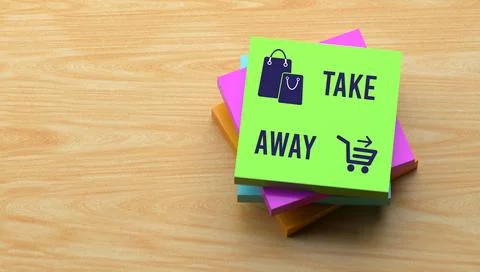 Takeaways banner Stock Illustration
