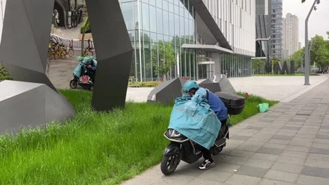 Takeaways in Shanghai under lockdown Stock Footage 197112712