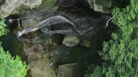 Taken from above the waterfall Stock Footage 11671073