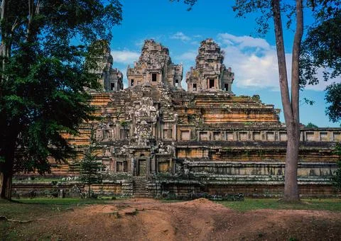 Takeo Temple front Stockfoto's