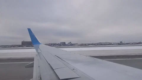 Takeoff from an airplane window Stock Footage 171001267