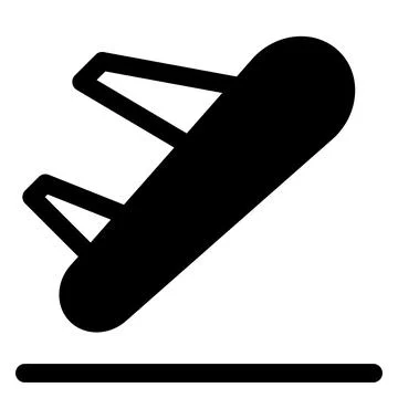 Takeoff glyph icon vector illustration isolated on white background Stock Illustration