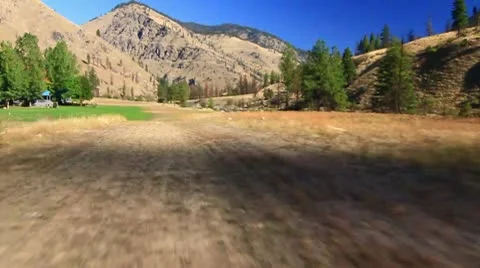 Takeoff from grass airstrip Stock Footage 10703536