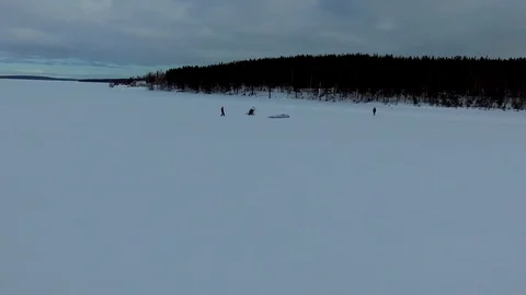 The takeoff of the powered paraglider 스톡 동영상 88271678