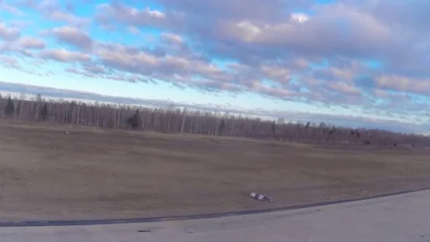 Takeoff view from cockpit Stock Footage 74505467