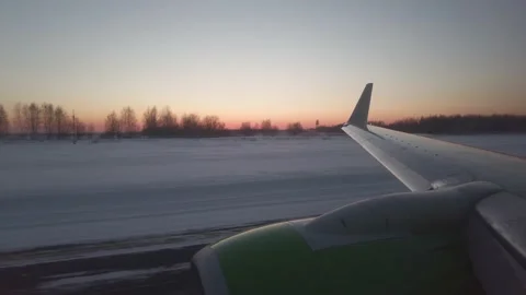 Takeoff. the view from the plane Stock Footage 155901265