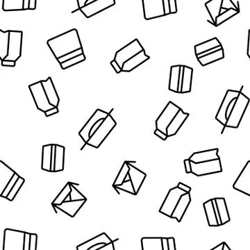 Takeout Food Vector Seamless Pattern Stock Illustration
