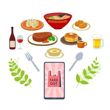 Takeout image Illustrazione stock