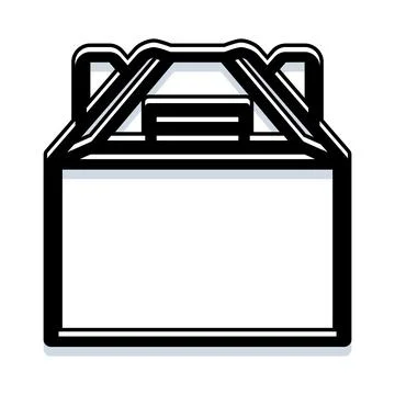 Takeout lunch box icon vector illustration design Stockillustratie