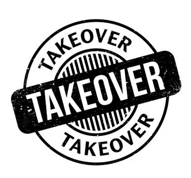 Takeover rubber stamp Stock Illustration