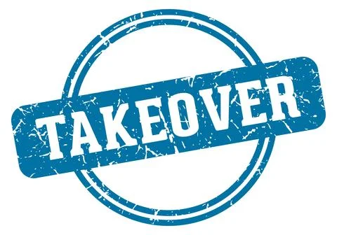 Takeover stamp Ilustração Stock