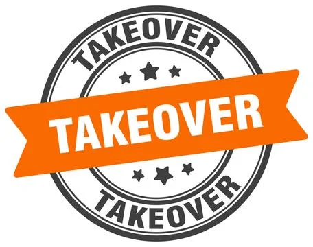 Takeover stamp. takeover label on transparent background. round sign Stock Illustration