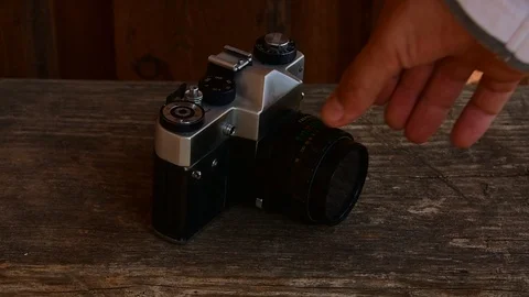 Takes the camera off the bench Stock Footage 112918202