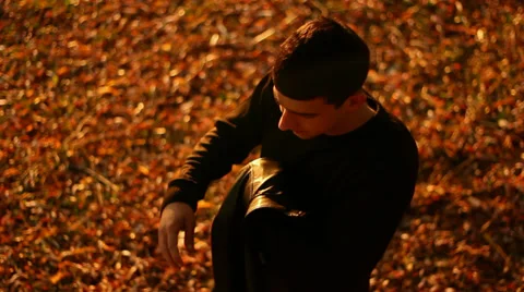 Takes off a jacket Stock Footage 33008804