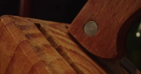 Takes out knife from set to use it, close-up 動画素材 236321651