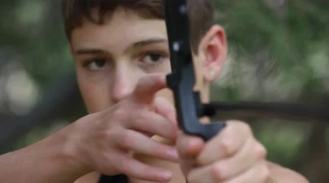 Taking Aim Stock Footage 40156563