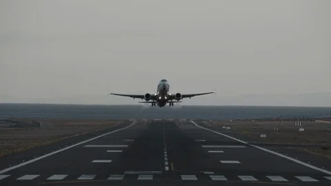 A taking off aircraft Stock Footage 115080197