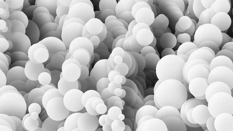 Taking off and falling white elements. seamless loop. Video stock 81259800