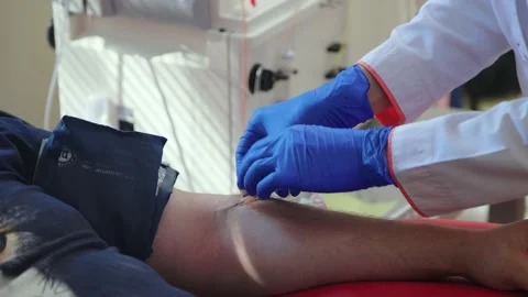 Taking blood from a patient Stock-Footage 235466288