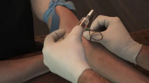 Taking Blood Sample Close Up Video stock 77974359