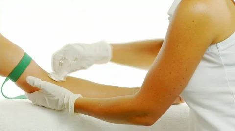 Taking blood sample Stock Footage 176761
