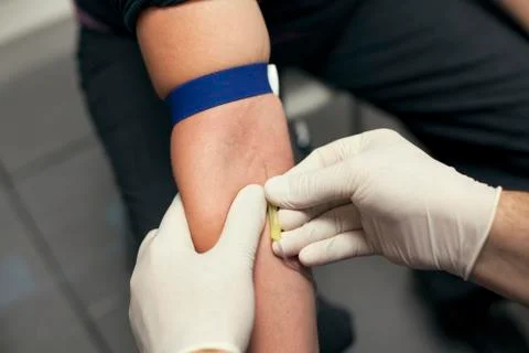 Taking of a blood sample Stock Photos