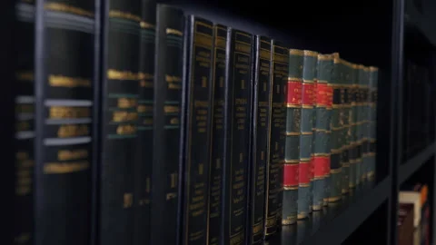 Taking a book from the library Stock Footage 154334814