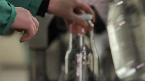 Taking the bottles Stock Footage 287917428
